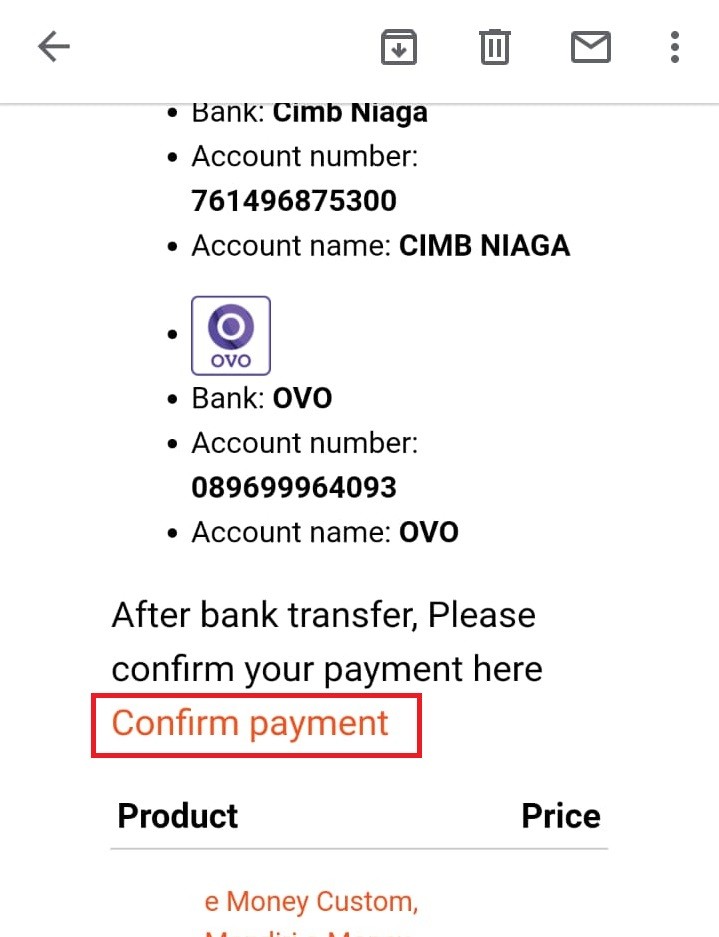 Cara Konfirmasi Pembayaran di Bebasbikin 12 cek email untuk konfirmasi