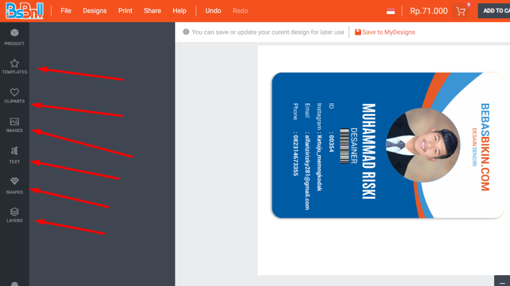 Cara Membuat ID CARD Sendiri Lewat Hp 11 contoh desain id card