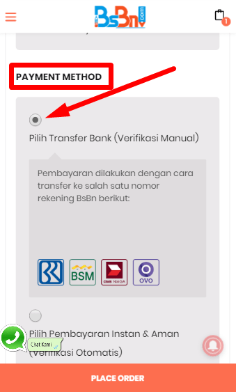 Cara Konfirmasi Pembayaran di Bebasbikin 18 pembayaran