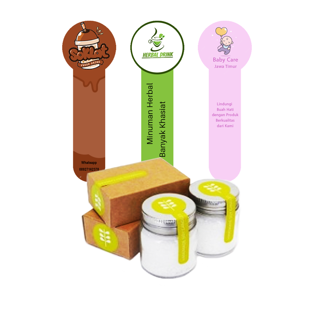 Custom Label Sticker Seal Botol Minuman Penutup Botol Toples Kue Segel Serbaguna 1 label sticker